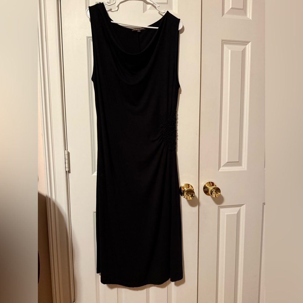 Adrienne Vittadini Black Midi Dress